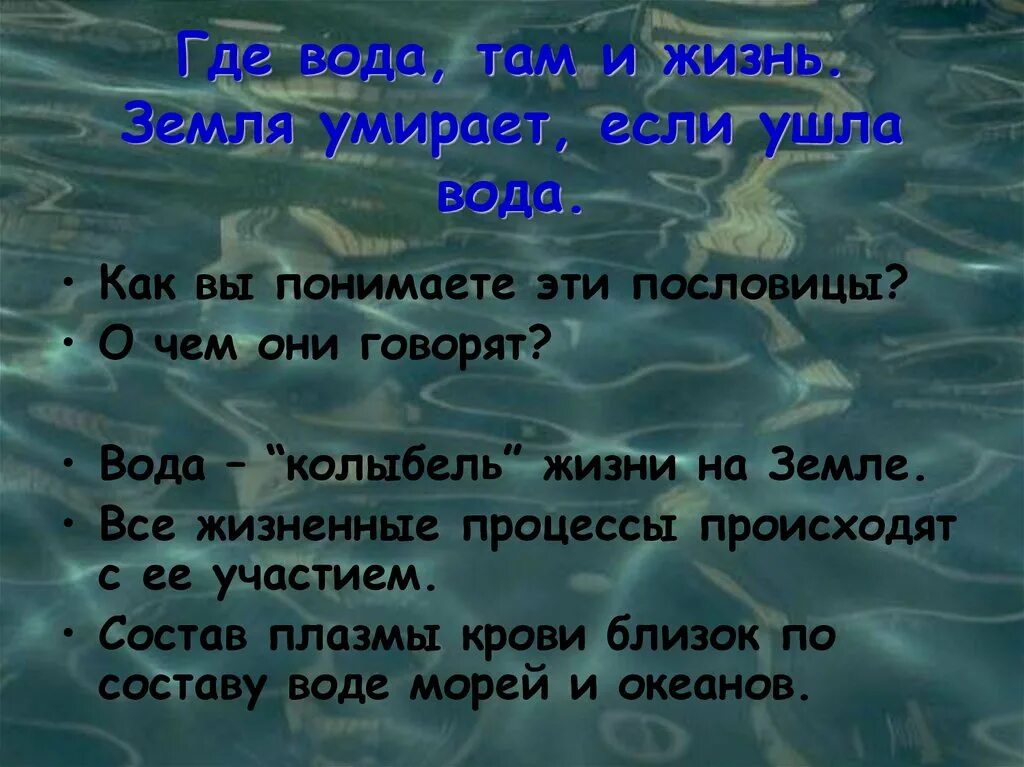 Говорящая вода песни. Колыбель жизни на земле. Куда девается вода из моря. Поговорки о воде. Пословицы о море.