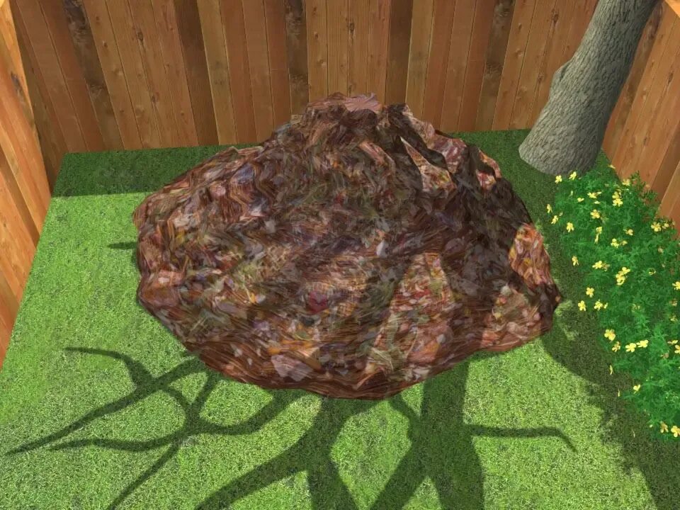 Муравейник лесных муравьев. Компостер из бревен. Бесподстилочный навоз. Создание кучи. Участок компостирования.