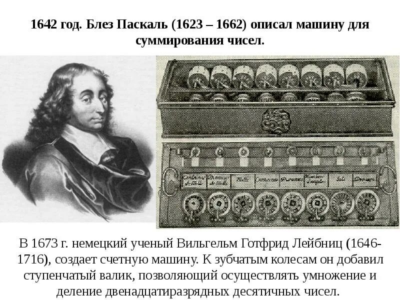 Число 1642. Число 1642. Блез паскаль 1642. Блез паскаль (1623 – 1662) - учёный. 1642 механическая счётная машина.