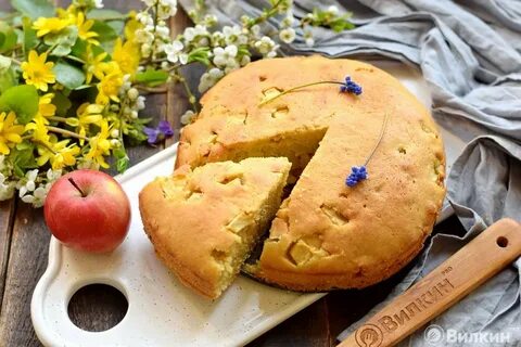 Шарлотка с маргарином с яблоками рецепт