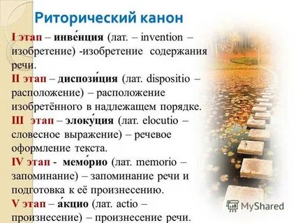 Риторический канон это