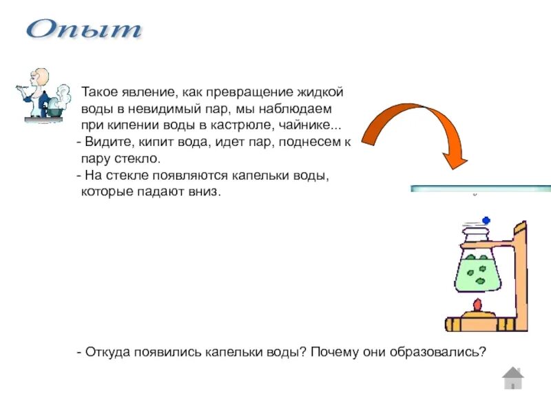 Как пар превращается в жидкую воду. Как превратить воду в пар. такое явление как.