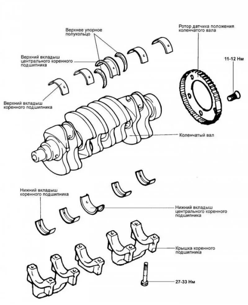 Вкладыши бывают. Коренные и шатунные вкладыши коленвала схема. Крышка коренного подшипника коленчатого вала Киа. Коренные подшипники коленвала акцент. Коренной подшипник коленчатого вала схема.