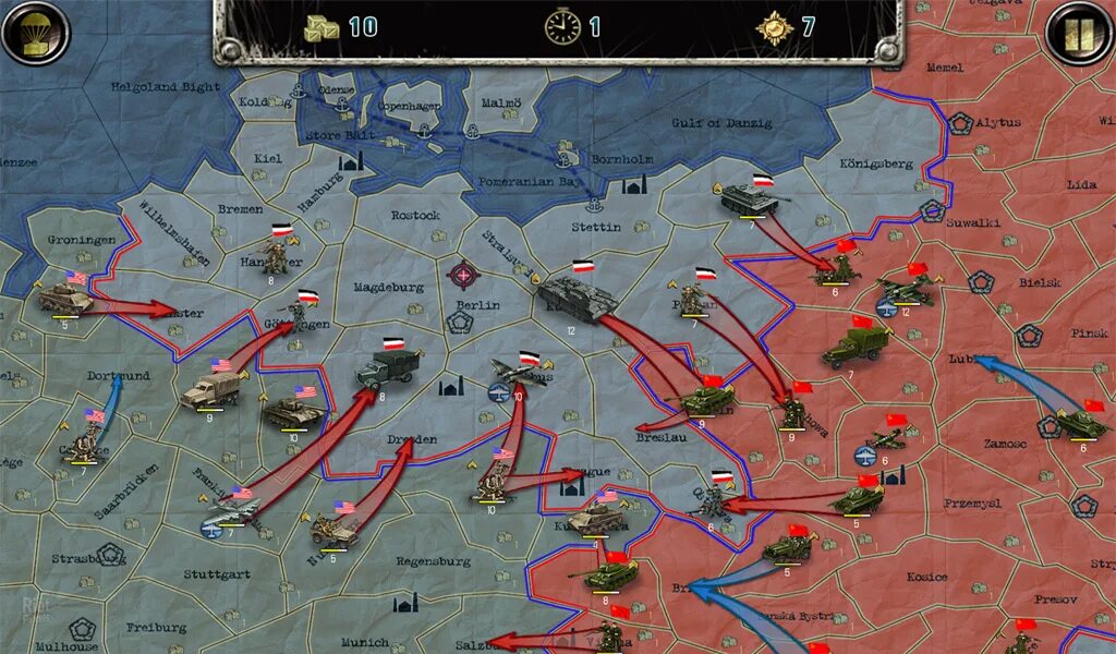 Strategy & Tactics: Wargame collection. Стратегии про 2 мировую войну на карте. В мире действия в игре