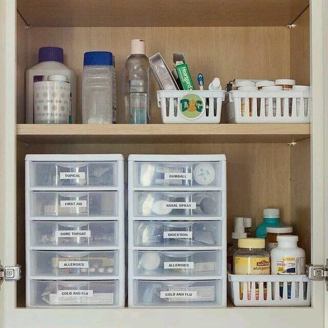 Организация хранения практическая. Организовать хранение медикаментов. Организация пространства аптечка. Шкаф для лекарств для дома. Домашняя аптечка в шкафу.