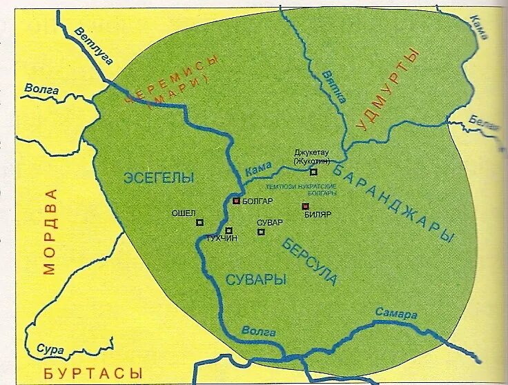 Столица волжской булгарии город булгар на карте. Волжская булгария территория. Ханство на волге. Волжская булгария и великая болгария. Хазарский каганат на карте древней руси 10 век.