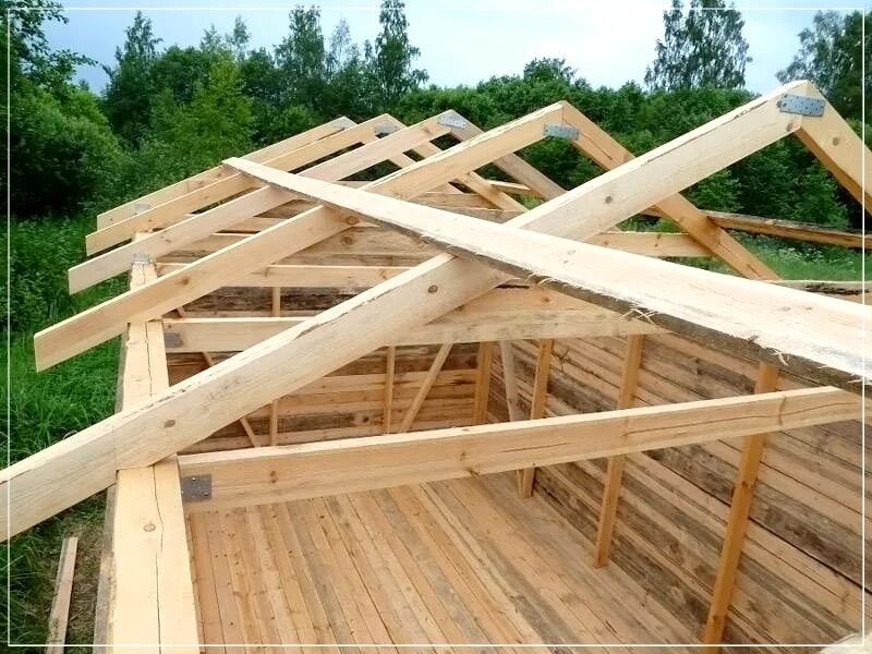 Как построить крышу на бане