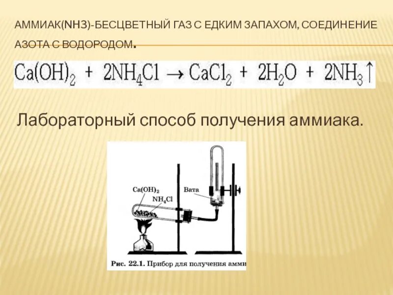Прибор для получения аммиака в лаборатории. Реакция получения аммиака из водорода. Лабораторный способ получения nh3. Синтез аммиака из азота. Реакция синтеза аммиака формула.