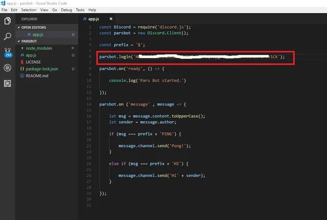 Визуал студио бот. Js для дискорда. visual studio code для дискорда. код для бота дискорда. префикс дискорд бота это.