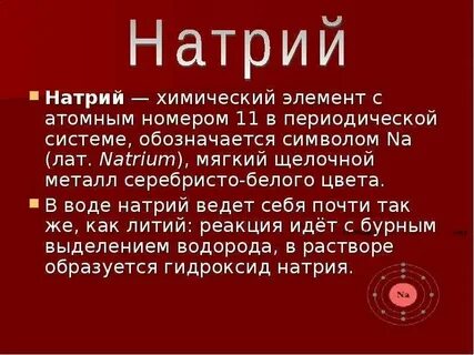 Натрий как обозначается в химии