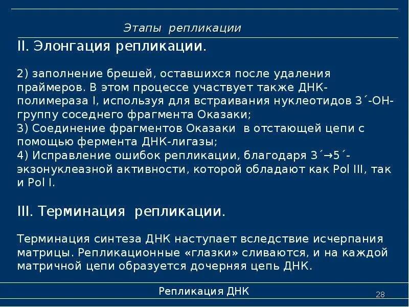 Характеристики процесса репликации. Репликация инициация элонгация. этапы процесса репликации. этапы репликации отстающей цепи. этап элонгации в репликации днк.