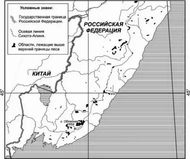 Хребет сихотэ алинь на карте
