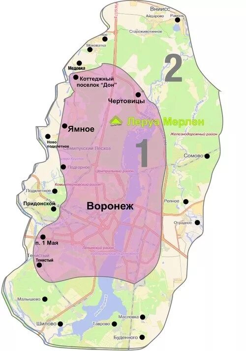 Самокат карта доставки. Зоны доставки воронеж. карта воронежа для зон доставки. карта доставки леруа мерлен. зоны воронежской доставки.