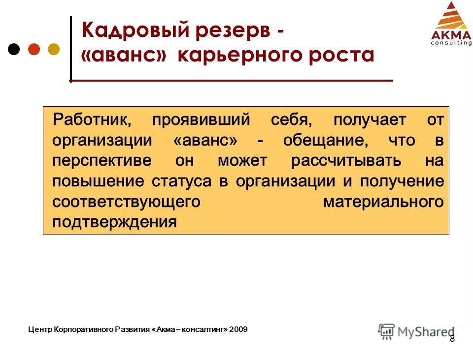 создание системы резервов