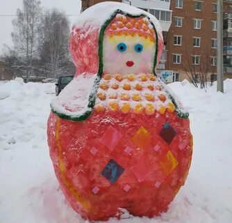 Как покрасить снежную фигуру