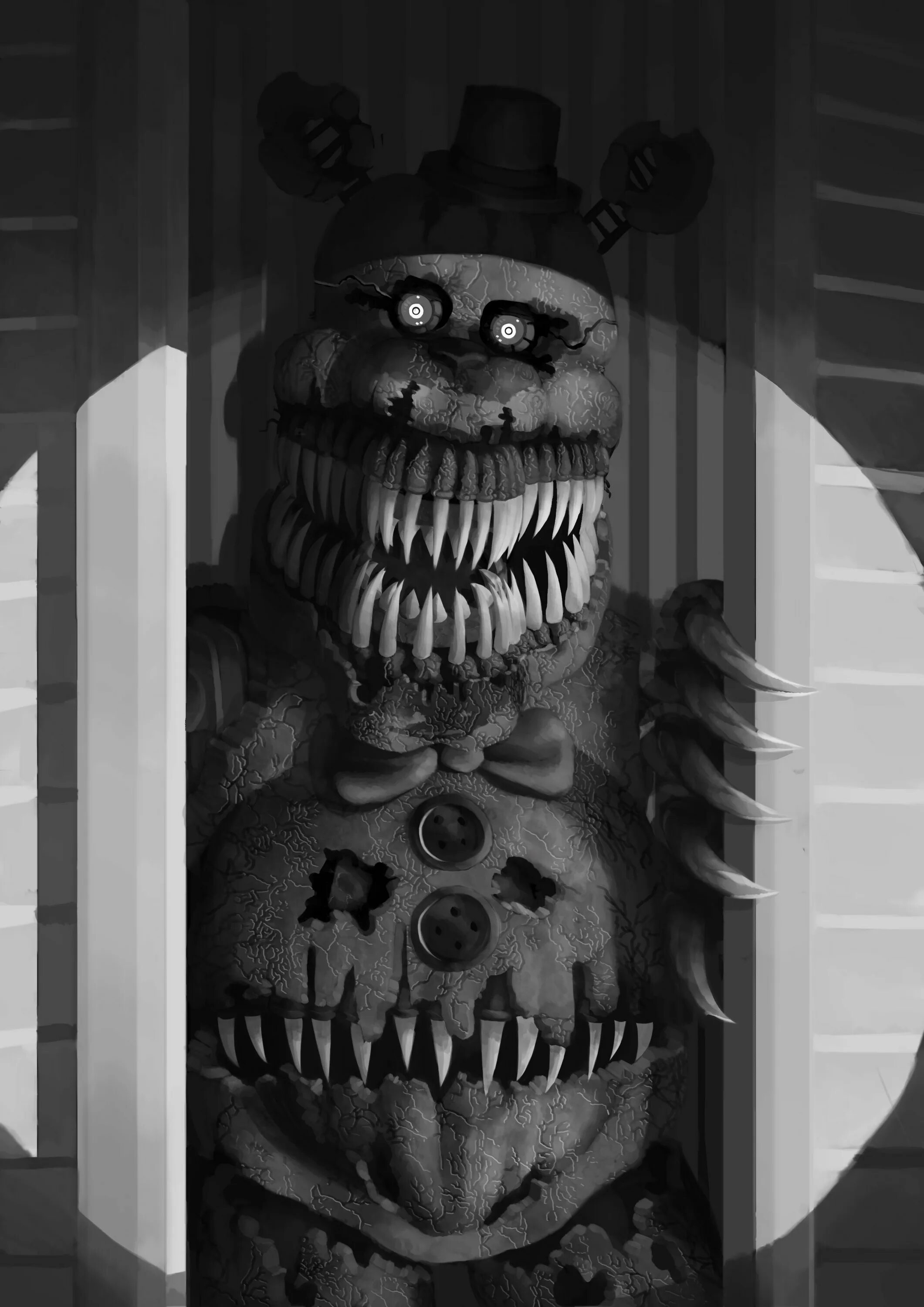 Кошмарные fnaf. Кошмарный ФРЕДБЕР. ФРЕДБЕР ФНАФ 4. АНИМАТРОНИКИ ФНАФ 4 вредбера.