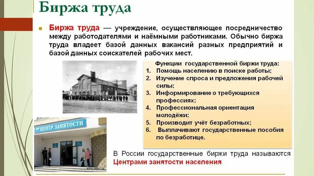 Работа биржи г партизанск. Характеристика биржи труда. Создание центров занятости. Биржа труда это в экономике. Биржа труда презентация.