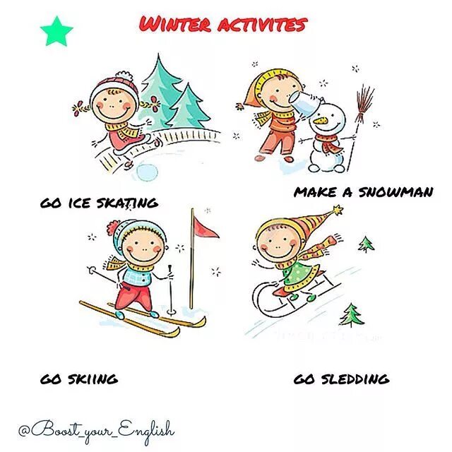 Картинки на английском Skiing. Лыжи и коньки. Go sledding рисунок. Кататься на коньках английский задания. Ski с английского на русский