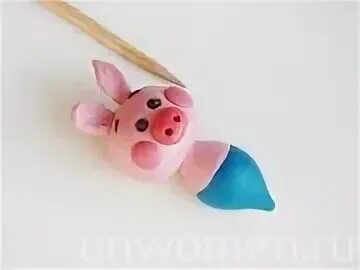 Пятачок из пластилина