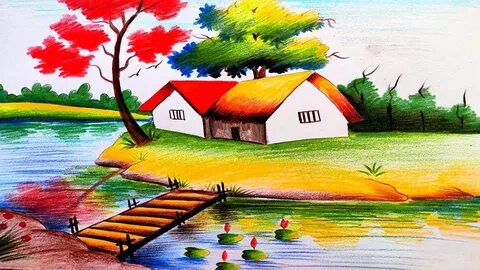 Рисунок пейзаж школа