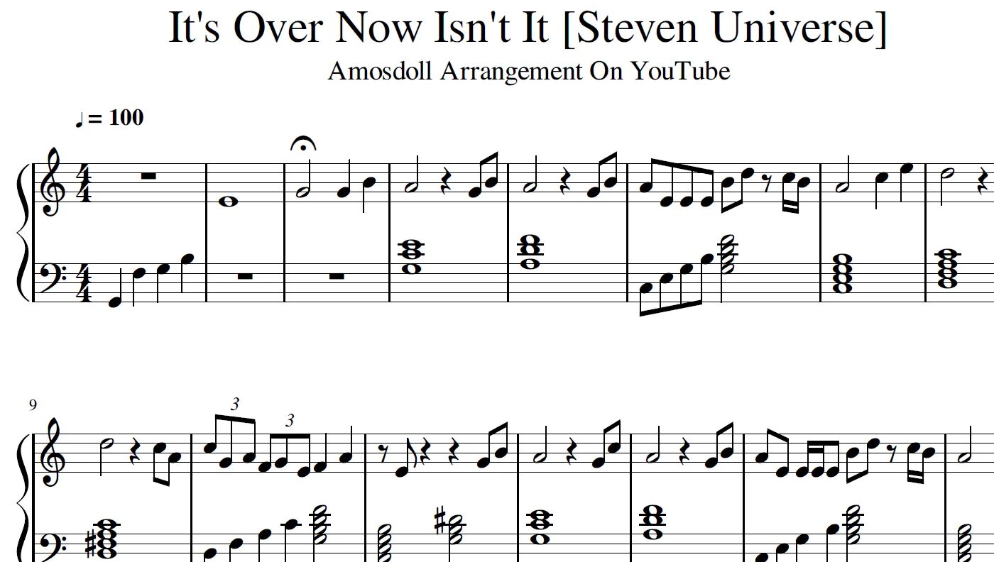 Its over isn t it. It's over isn't it Ноты для фортепиано. It's over isn't it Ноты. Вселенная Стивена Ноты для фортепиано. Its over isn't it Ноты фортепиано.