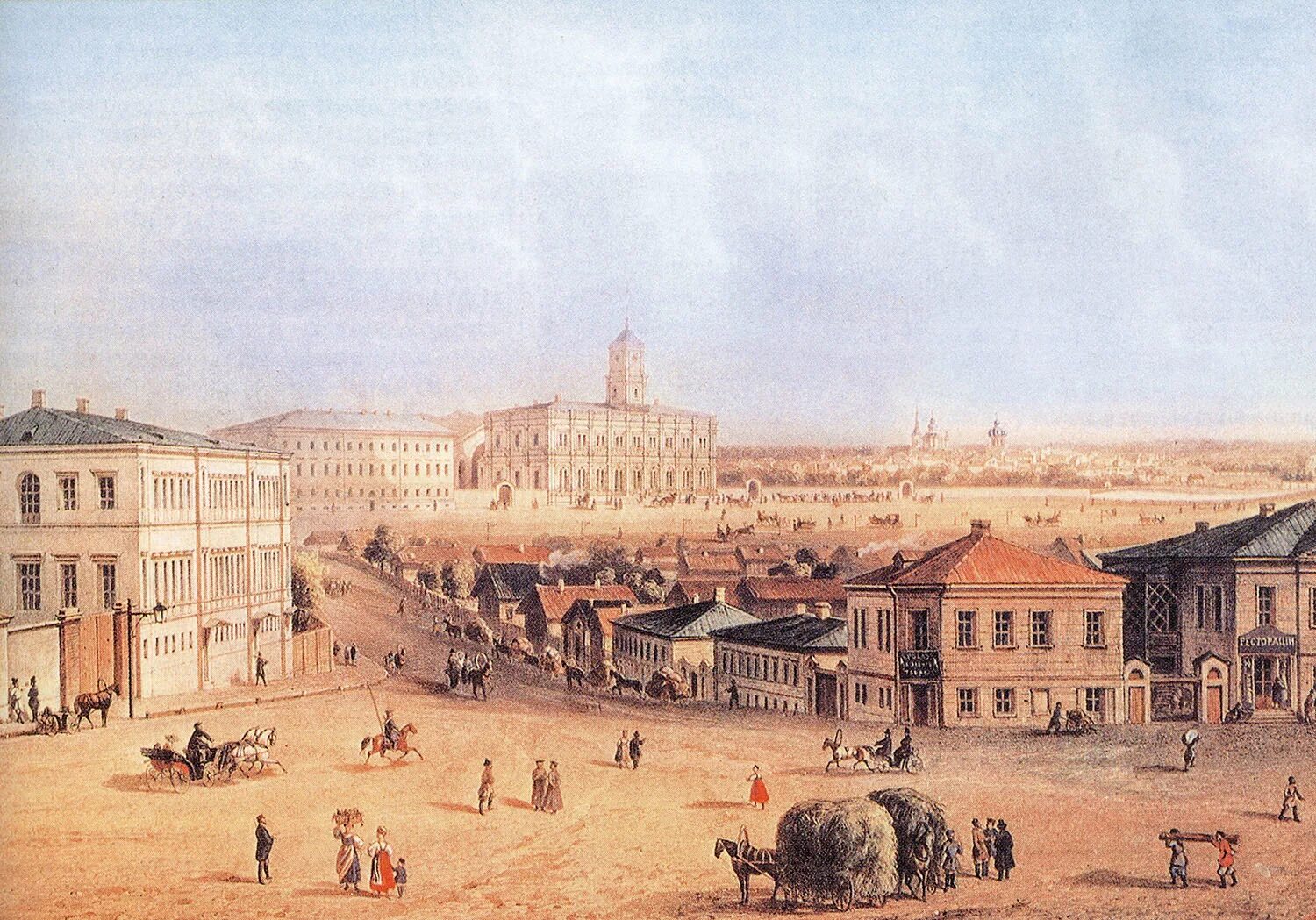 Николаевский вокзал в Москве 1851. Шарлемань вид Благовещенского моста 1850-е. Санкт-Петербург 1850.