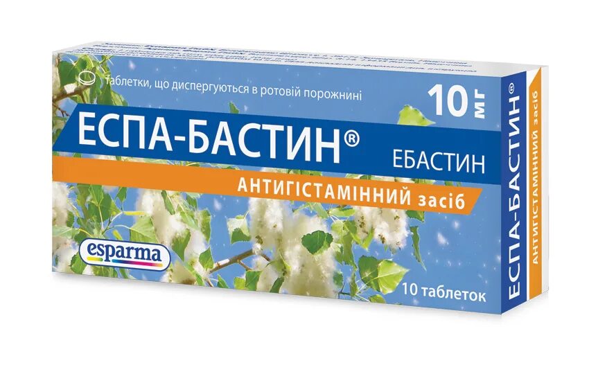 Эбастин от аллергии. Эспа Бастин 10 мг. Эспа-Бастин таблетки. Эспа-Бастин таблетки 10мг №10. Таблетки от аллергии Эспа Бастин.