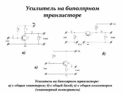 Усилитель на биполярном транзисторе с общим эмиттером