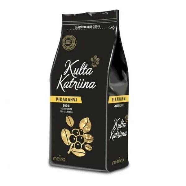Какие марки кофе крепкие. Финский кофе культа Катрина. Кофе культа Катрина в зернах. Финский кофе в зернах kulta. Кофе растворимый Meira 180 гр kulta Katriina.