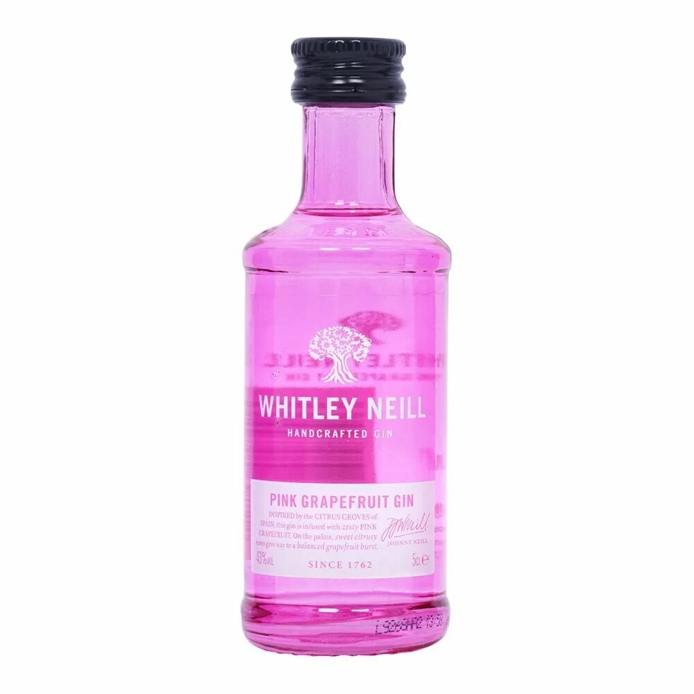 Джин нейл. Whitley Neill Джин 5cl. Whitley Neill Pink Grapefruit Gin. Джин Whitley Neill 0.05. Джин Whitley Neill Rhubarb & Ginger 0.05 л.