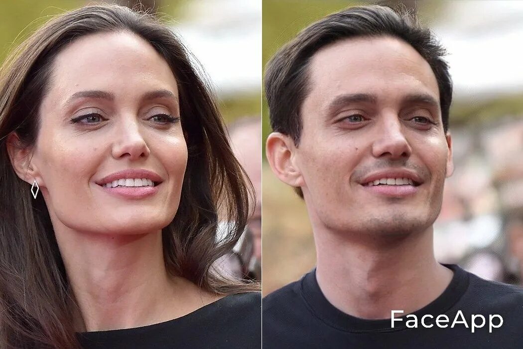 Сменила пол мужу. Анджелина Джоли FACEAPP. Анджелина Джоли с мужчиной. Муж Анджелины Джоли. Леонардо ди Каприо и Анджелина Джоли.