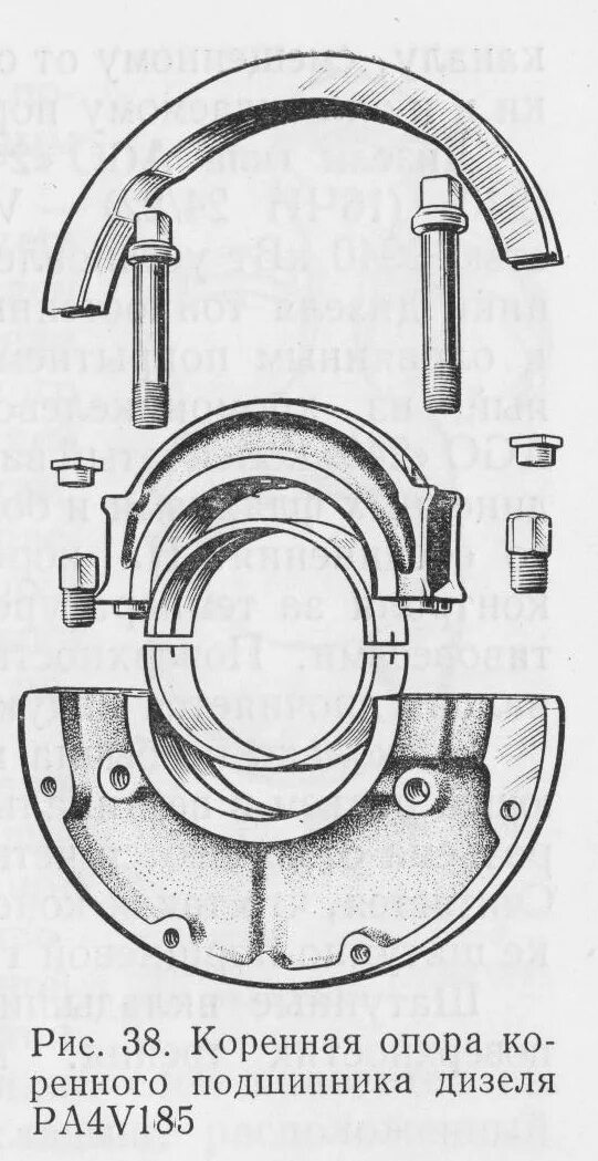 Мотылевый подшипник судового дизеля чертеж. Коренные подшипники коленвала на дизеле д 49. Коренные подшипники д49 Назначение. Рамовые и мотылевые подшипники в судовых дизелях.