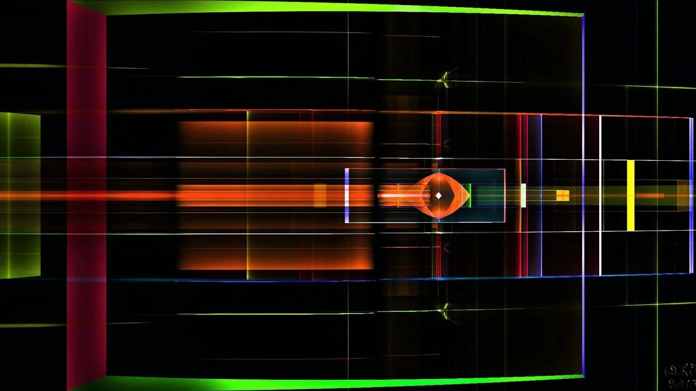 Абстракция. Обои абстракция. Обои на ПК. Неоновые обои. Темные линии на фоне непрерывного спектра