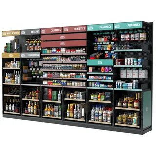 Convenience store shelves