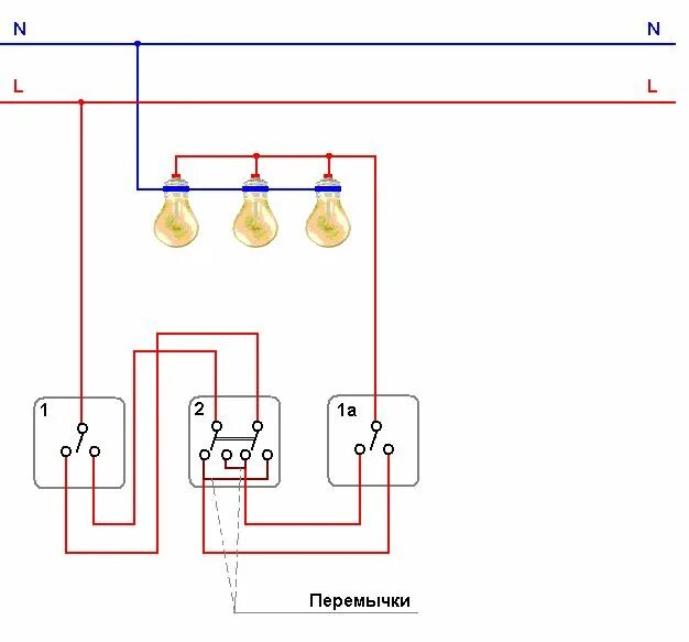 Схема подключения двухклавишного проходного выключателя с 3 мест. Схема подключения 3 проходных выключателей. Схема подключения 3 проходных выключателей на 3. Схема соединения 3 проходных выключателей. 3 проходных двухклавишных выключателя