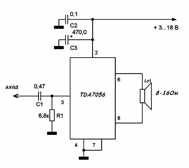 Унч своими руками. Tda7056a схема усилителя. Микросхема УНЧ TDA 7056b. Усилитель звука с питанием 3.7 вольт схема. Даташит на микросхему tda7056.