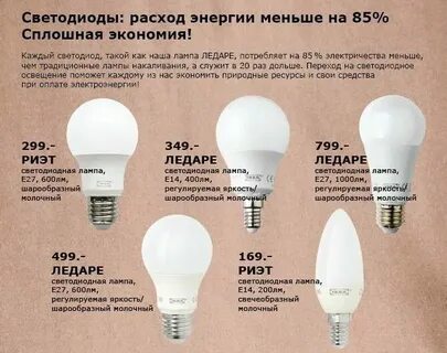Яркость 2 лампочек