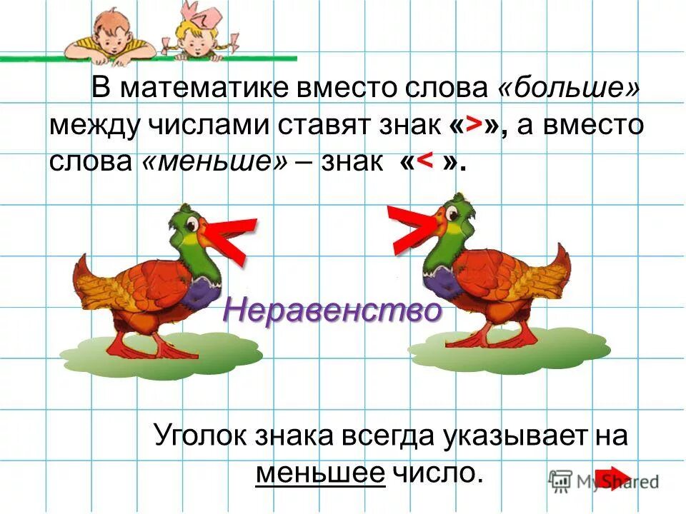 Урок сравнение чисел