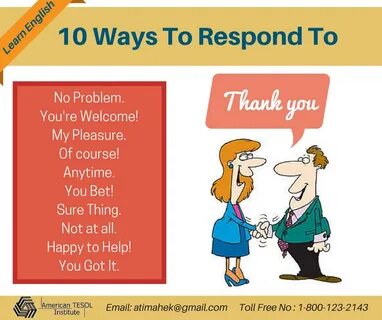How to answer to thank you