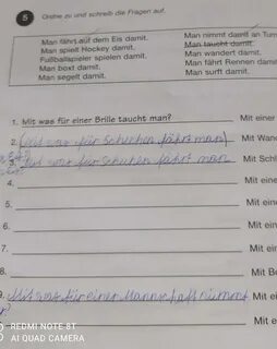 Fragen schreib die fragen