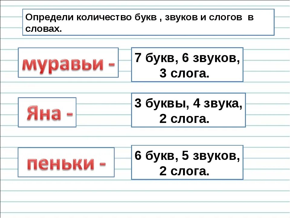 Сколько звуков в слове большим. Количество букв и звуков в слове. Как определить количество букв и звуков. Сколько букв и звуков. Сколько букв сколько звуков в слове.