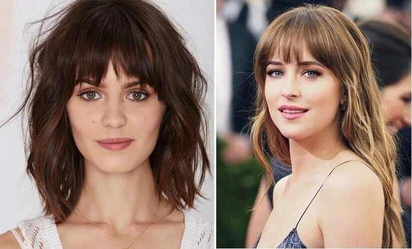 удлиненная филированная челка. стрижка для вытянутого лица с челкой. филированная челка прямая. челка шторка короткая филированная. овальная филированная челка короткая.