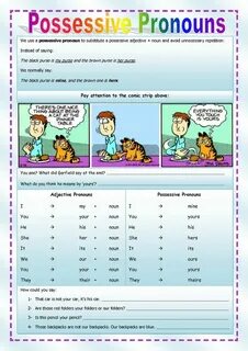 Possessive pronouns worksheets