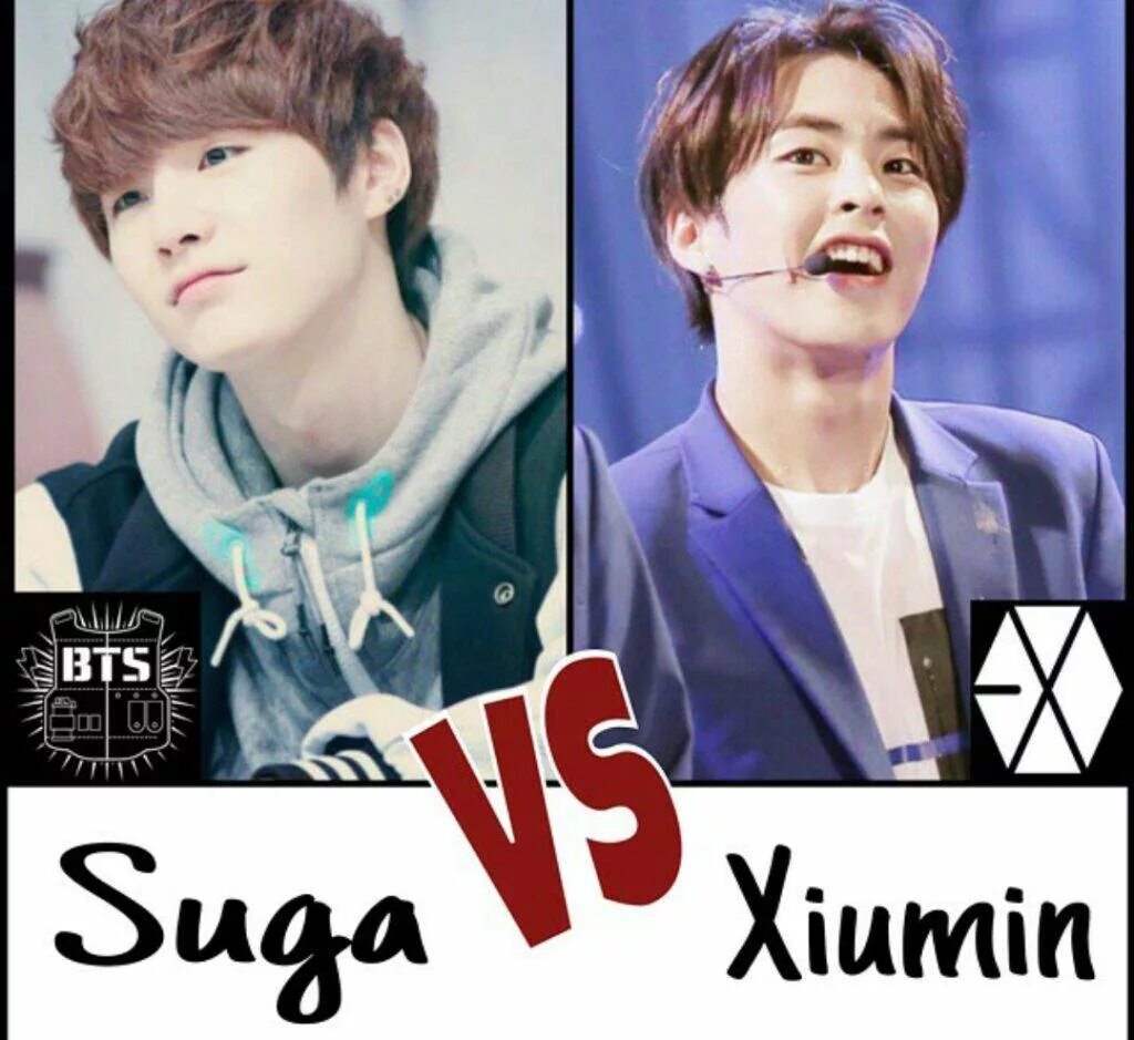 Bts vs exo vote 2024. Против БТС. BTS vs EXO. Дорамы Сюмина. EXO Xiumin and suga.