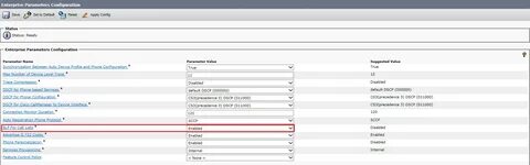 Configuration parameters