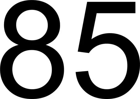 Изображения числа 85.