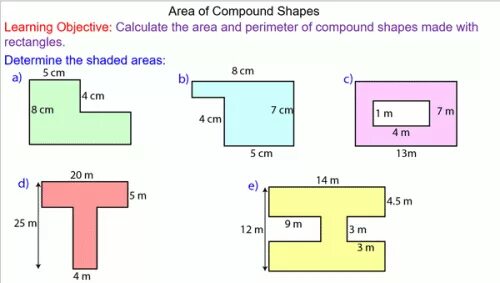 Irregular shape. Формулы площадей многоугольников 8 класс таблица. Area shape. Worksheet l shape. Формулы площади и периметра фигур.