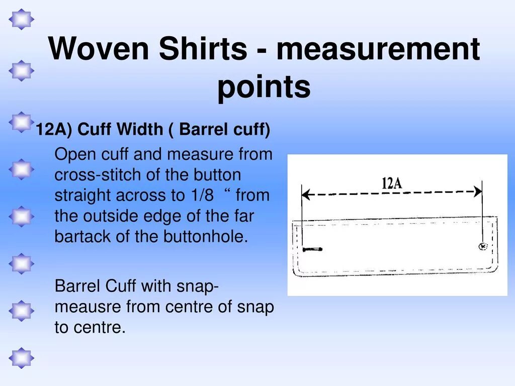 Measuring point. Measuring point