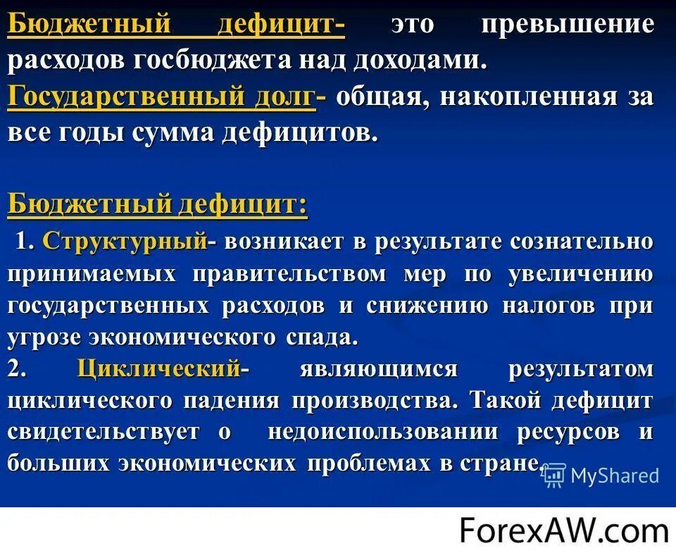 Бюджетная система государственный долг