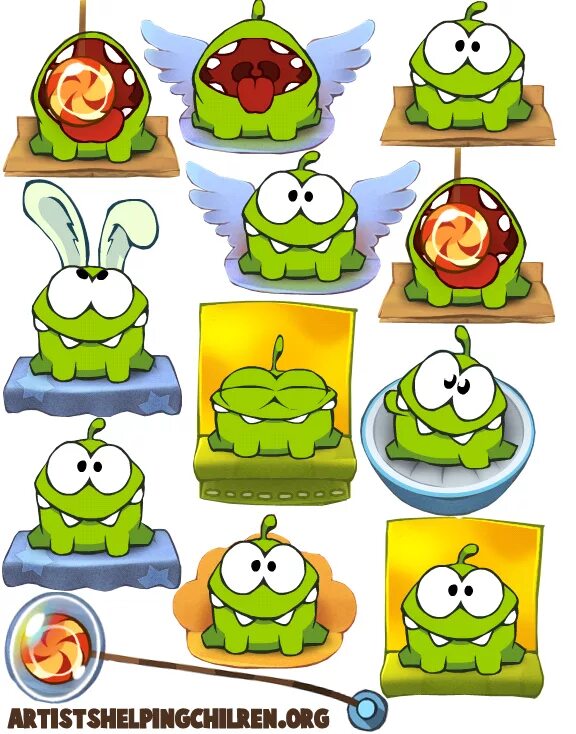 Cut the rope персонажи